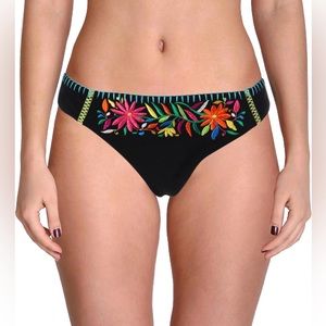 Nanette Lepore Womens Isla Marieta Hipster Embroidered Swim Bottoms